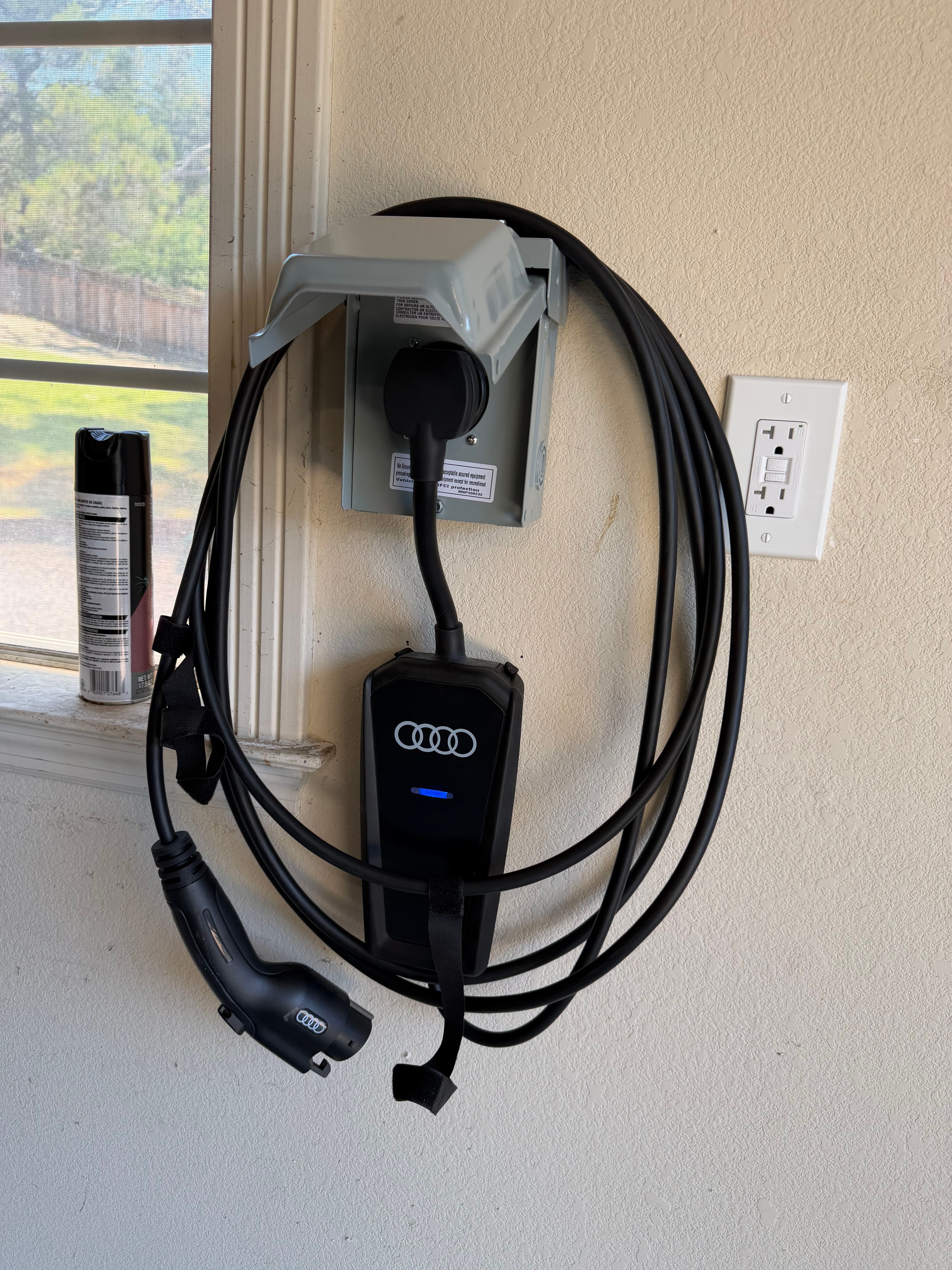 Project Home EV Outlet Install With a Lockbox for Safety and Convenience image