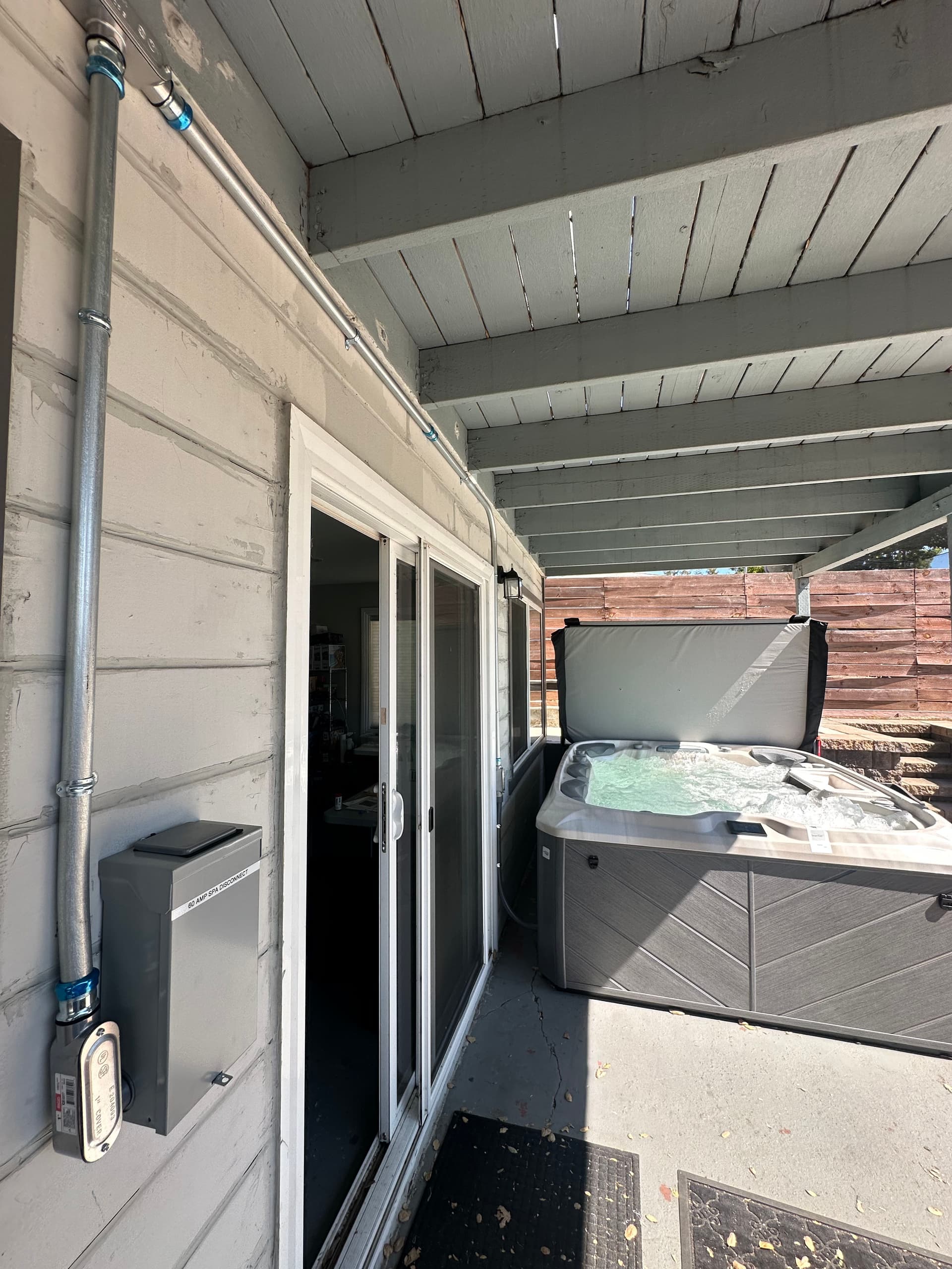Dedicated Spa Circuit Installation With Disconnect for a Home Hot Tub image